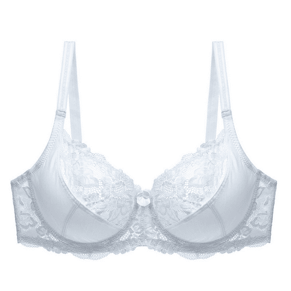 Fulorrnie Bras for Women Plus Size Underwire Comfort Lift Front Closure Bralette Full Figure Supportive Bra White 42