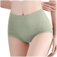 thumbnail image 1 of Fulorrnie High Waisted Seamless Tummy Control Underwear for Women Breathable Shapewear Panties Wide Comfort Waistband No Roll Brief, Green, One Size, 1 of 6