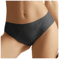thumbnail image 1 of Fulorrnie Mid Rise Women's Underwear Breathable Mesh Waistband Cotton Gusset Durable Polyamide for Everyday Comfort, Black, L, 1 of 4
