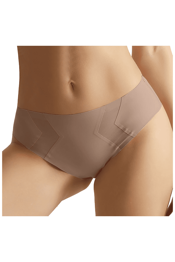 Mid Rise Women's Underwear Breathable Mesh Waistband Cotton Gusset Durable Polyamide for Everyday Comfort, Coffee, M