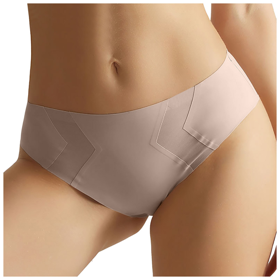 Fulorrnie Mid Rise Women's Underwear Breathable Mesh Waistband Cotton Gusset Durable Polyamide for Everyday Comfort, Khaki, XL