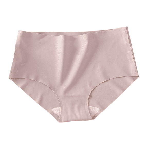 Fulorrnie Seamless No Show Women's Panties Breathable Mid Rise Underwear Briefs Invisible Edges Ventilated Gusset for Everyday Comfort, Khaki, M