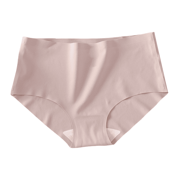 Fulorrnie Seamless No Show Women's Panties Breathable Mid Rise Underwear Briefs Invisible Edges Ventilated Gusset for Everyday Comfort, Khaki, M