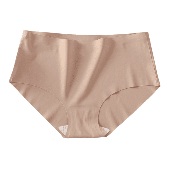 Fulorrnie Seamless No Show Women's Panties Breathable Mid Rise Underwear Briefs Invisible Edges Ventilated Gusset for Everyday Comfort, Rose Gold, XL