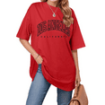 thumbnail image 1 of Fulorrnie T Shirts for Women Short Sleeve Graphic Tees Top Casual Oversized Stretchable Moisture Wicking Relaxed Fit Vacation Shirt, Red, L, 1 of 4
