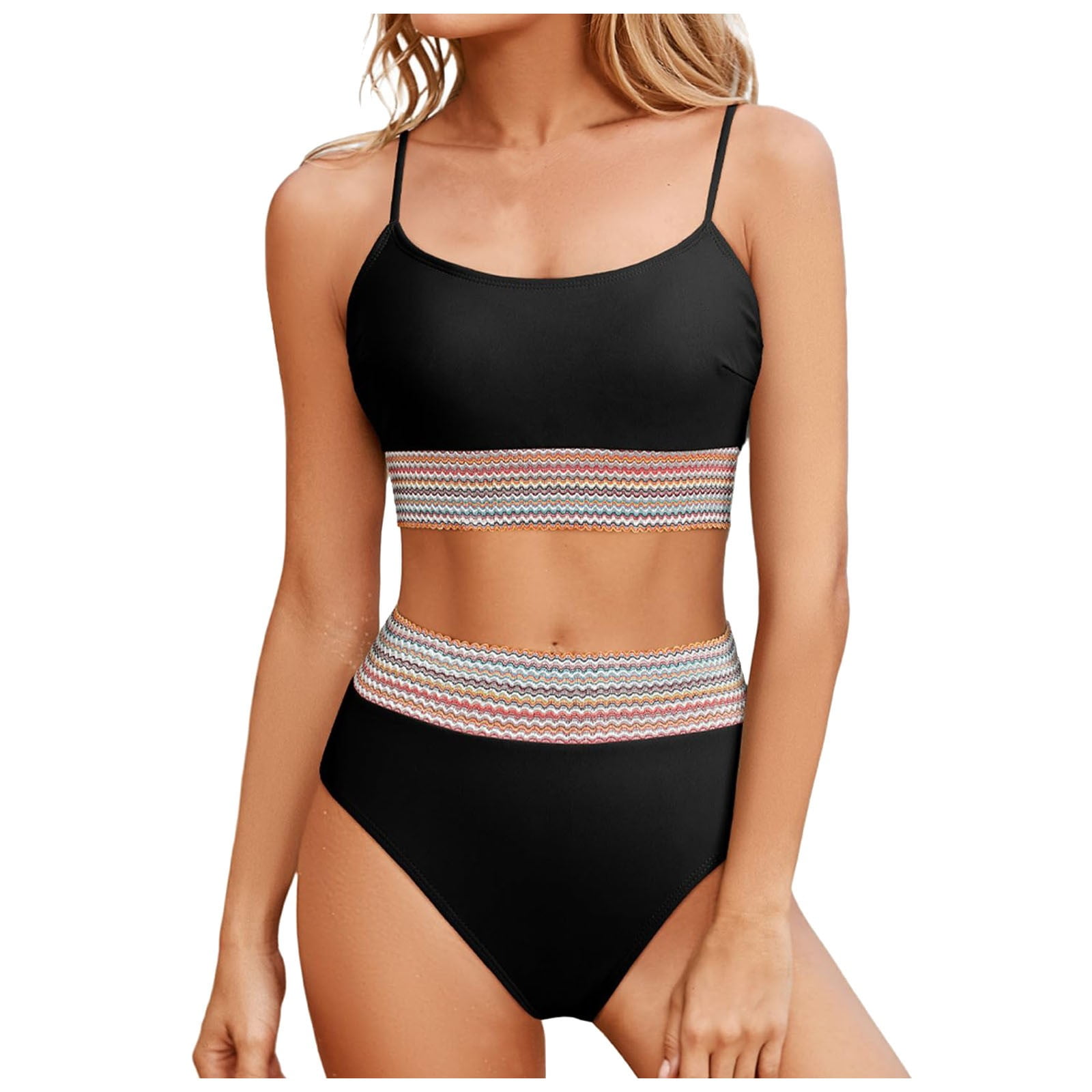 Full Size Scoop Neck Sleeveless Two-Piece Swim Set