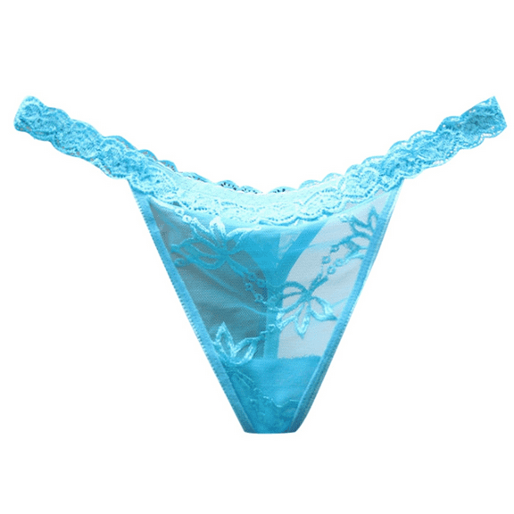 Fulorrnie Underwear for Women Cheeky G String Breathable Comfort Panty Elastic Waist Stretchable Ventilated Panties Blue One Size