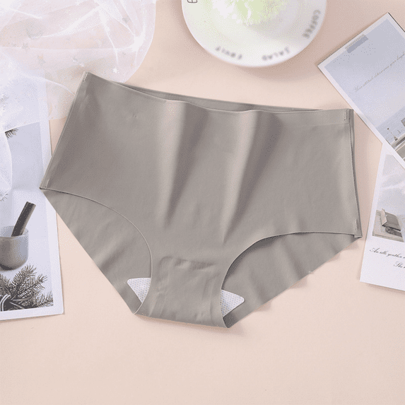 Fulorrnie Women's Mid Rise Seamless Underwear Breathable Mesh Tummy Control No Show Comfort Fit Panties, Green, L