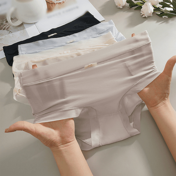 Fulorrnie Women's Mid Rise Underwear Breathable Cotton Gusset Soft Nylon Spandex Panties for Everyday Comfort, Coffee, L