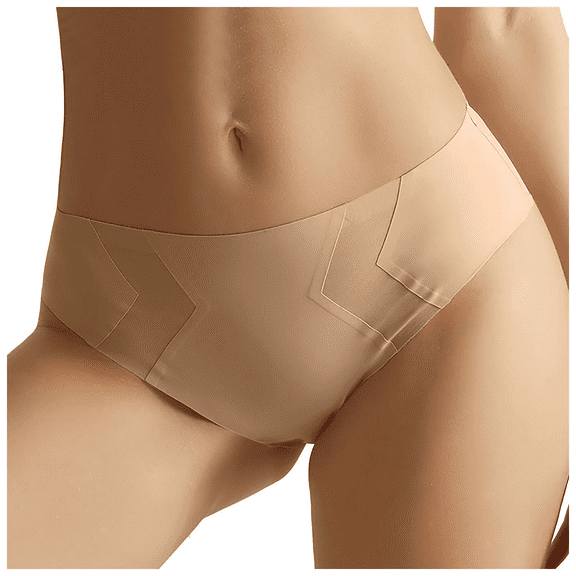 Fulorrnie Mid Rise Women's Underwear Breathable Mesh Waistband Cotton Gusset Durable Polyamide for Everyday Comfort, Beige, S