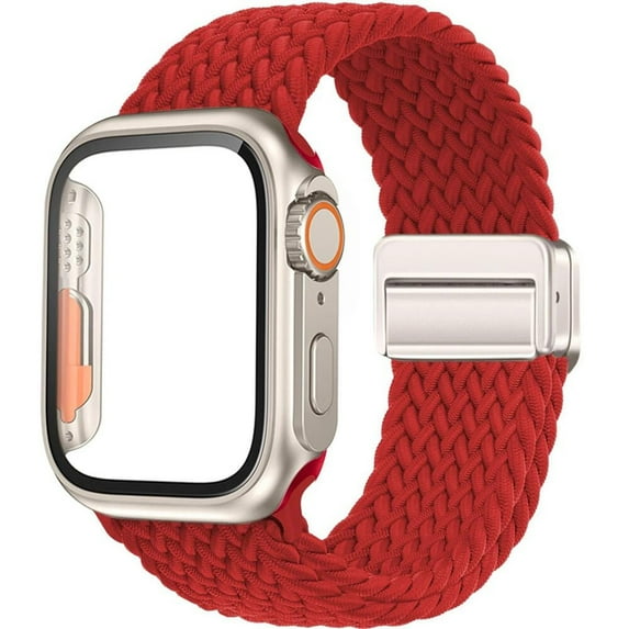 Fulsaxad Compatible with Apple Watch Bands and Case 41mm 40mm 38mm 45mm 44mm 42mm Stretchy Braided Solo Loop iWatch Bands for Aplle Watch Sieres 9 8 7 SE 6 5 4 3 2 1 for Women Men