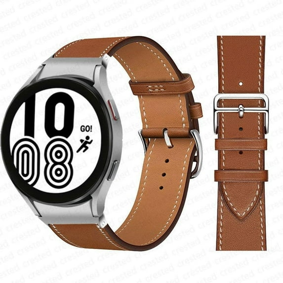 Fulsaxad Compatible with Samsung Galaxy 6 5 4 40mm 44mm/ 4 Classic 42mm 46mm/ 6 Classic 43mm 47mm/ Galaxy Watch 5 Pro 45mm 20mm Band No Gap UP Leather Wristbands