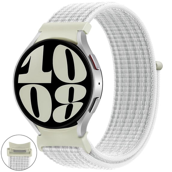 Fulsaxad No Gap 20mm Bands Compatible with Samsung Galaxy Watch 6 5 4 40mm 44 mm/ 4 6 Classic 42mm 46mm 43mm 47mm, 20mm Quick Release Adjustable Braided Nylon Loop Strap for Galaxy Watch 5 Pro 45mm