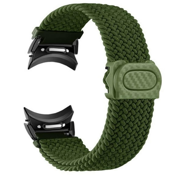 Fulsaxad No Gap 20mm Band for Samsung Galaxy Watch 6 5 4 Band 40mm 44mm Watch 5 Pro 45mm/Galaxy Watch 6 classic bands 43mm 47mm /4 classic 42mm 46mm Magnetic Fabric Woven Braided strap for women men