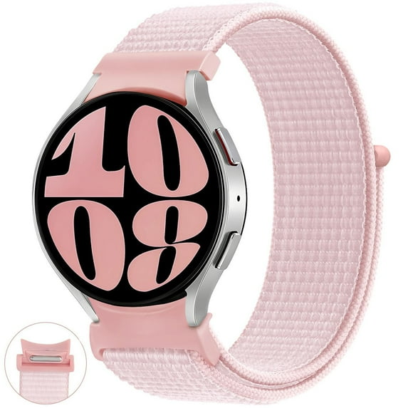 Fulsaxad No Gap 20mm Bands Compatible with Samsung Galaxy Watch 6 5 4 40mm 44 mm/ 4 6 Classic 42mm 46mm 43mm 47mm, 20mm Quick Release Adjustable Braided Nylon Loop Strap for Galaxy Watch 5 Pro 45mm