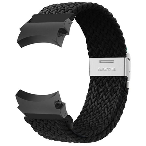 Fulsaxad No Gap 20mm Braided Bands for Samsung Galaxy Watch 6 4 5 Band 40mm 44mm/Galaxy Watch 4 6 Classic Band 42mm 46mm 43mm 47mm/Watch 5 Pro Band 45mm, Stretchy Nylon Sport Strap for Women Men