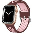 thumbnail image 1 of Fulsaxad Sport Bands Compatible with Apple Watch Band iWatch Bands 49mm 45mm 44mm 42mm 41mm 40mm 38mm Women Men, Adjustable Soft Silicone Sport Band for iWatch Series 9 8 7 6 5 4 3 2 1 SE Ultra, 1 of 13