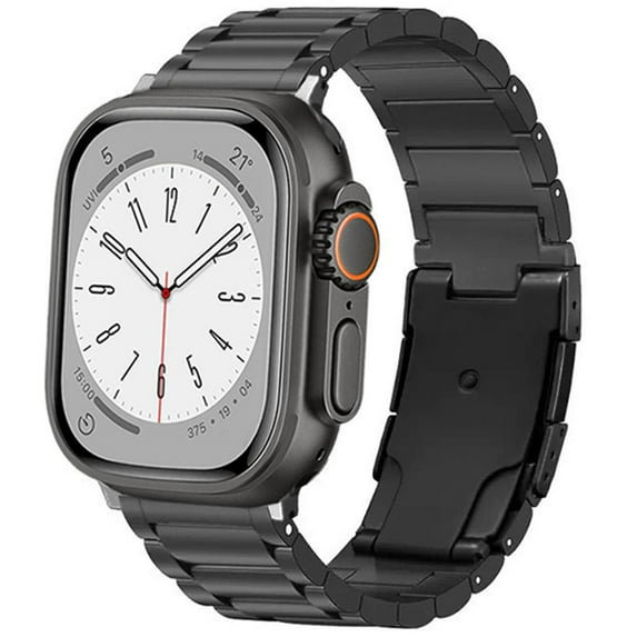 Fulsaxad Titanium Band Compatible with Apple Watch Ultra 2 Strap 49mm 45mm 44mm 42mm 41mm 40mm 38mm, Metal Strap for iWatch Ultra SE Series 9 8 7 6 5 4 3 2 1 Replacement Wristbband for Men Women