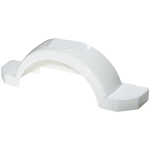 Fulton 12 in. Top & Side Step Black Trailer Fender FL008574
