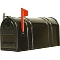 Fulton 112CBLK Mailbox Rural, Black 8 x 10.5 x 21 in.