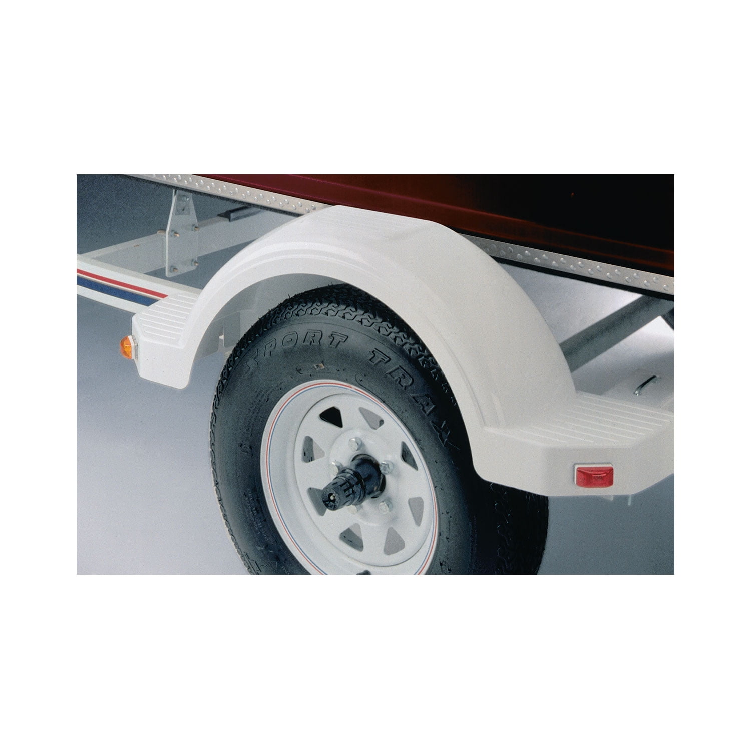 Fulton 12 in. Top & Side Step Black Trailer Fender FL008572 - Walmart.com