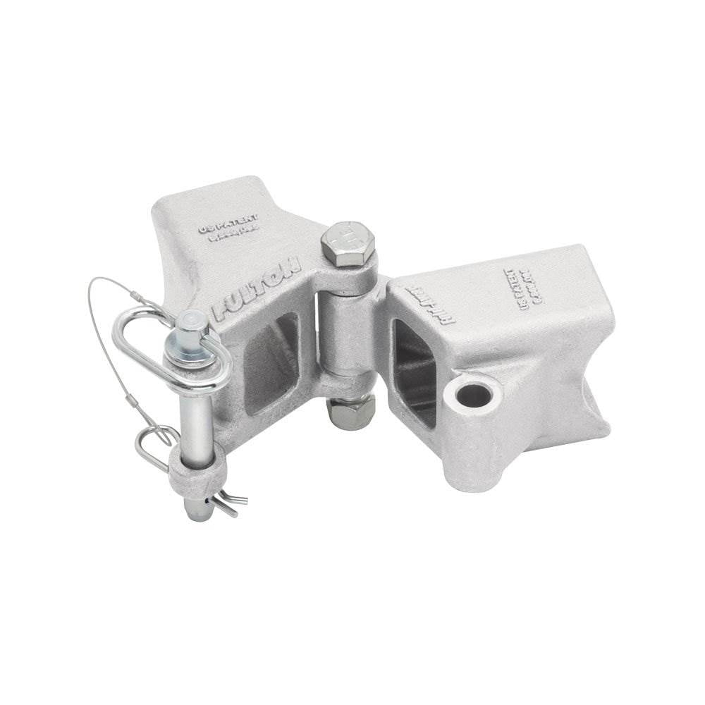 8" Silver Fulton Fold-Away Bolt-On Hinge Kit 2 x 3 Trailer Tongues