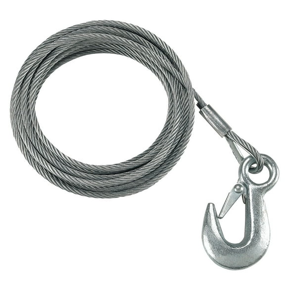 Fulton 3/16" x 25' Galvanized Winch Cable - 4,200 lbs. Breaking Strength | Bundle of 5