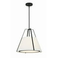 thumbnail image 1 of FUL-904-BK-Crystorama Lighting-Fulton - 3 Light Pendant-Black Finish, 1 of 14