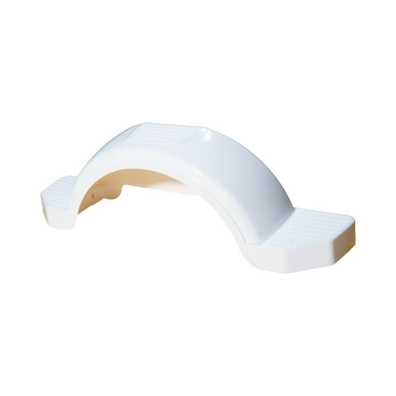 Fulton 508574 14" White Fender With Step