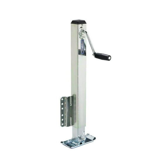 Fulton Bolt On 2500 Lb Square Tube & Fixed Mount Trailer Tongue Jack w/ Drop Leg