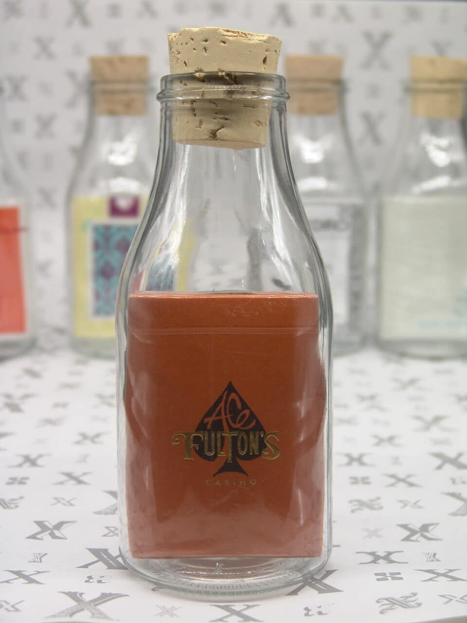 Fulton Little Tokyo Orange Vintage Back Edition Impossible Bottle Playing Cards