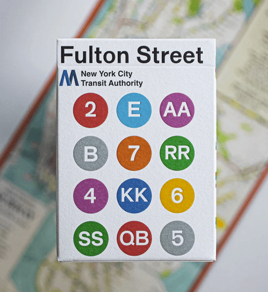 Fulton Street MTA Playing Cards (1972 VIGNELLI MAP EDITION)