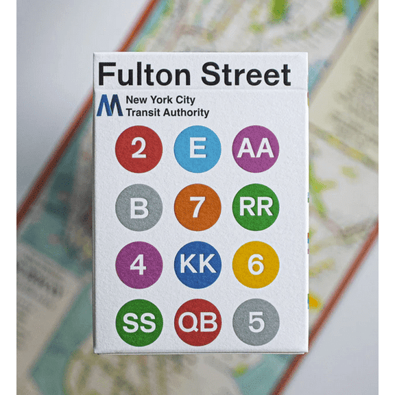 Fulton Street MTA Playing Cards (1972 VIGNELLI MAP EDITION)