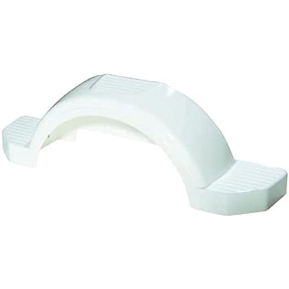 Fulton Trailer Fender, 13 in. Tire Size, White FL508573