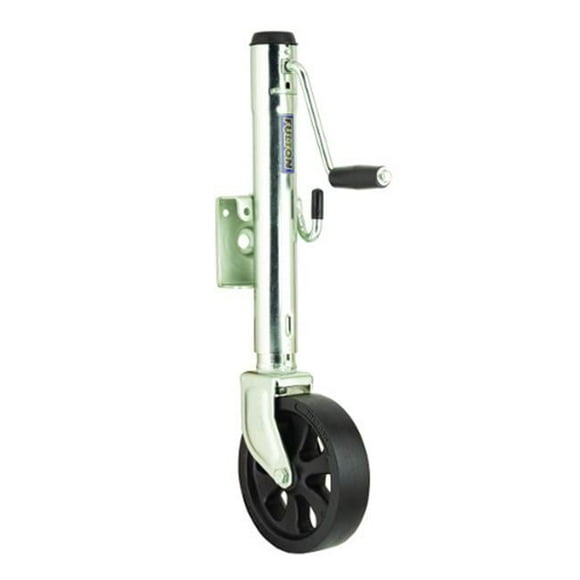 Fulton Utility Trailer Jack, Side Mount, 1,500 lbs. Lift Capacity, Side Wind, Bolt-On, 10 in. Travel