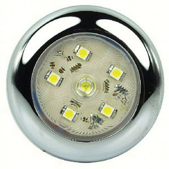 Fultyme RV 1158 LED Sealed Utility Light with Chrome Trim Ring