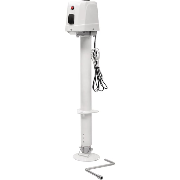 Fultyme RV 2102 12V Electric Jack 3,500 Lbs Capacity Adjustable Height 6.5–29 in with LED Light, Manual Crank Override