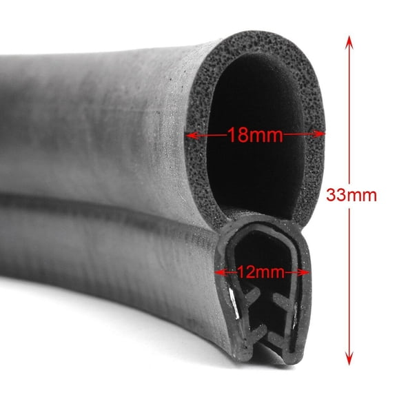 Fuluru O-U Weatherstrip Car Door Trunk Seal Strip Rubber Moulding Seals 9.8ft US