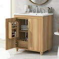 thumbnail image 1 of Fulvari 30" Bathroom Vanity Cabinet With Ceramic Sink Top Set, Freestanding Single Basin Vanity Storage Cabinet Bathroom Organizer With Shelves And Drawer, 1 of 8