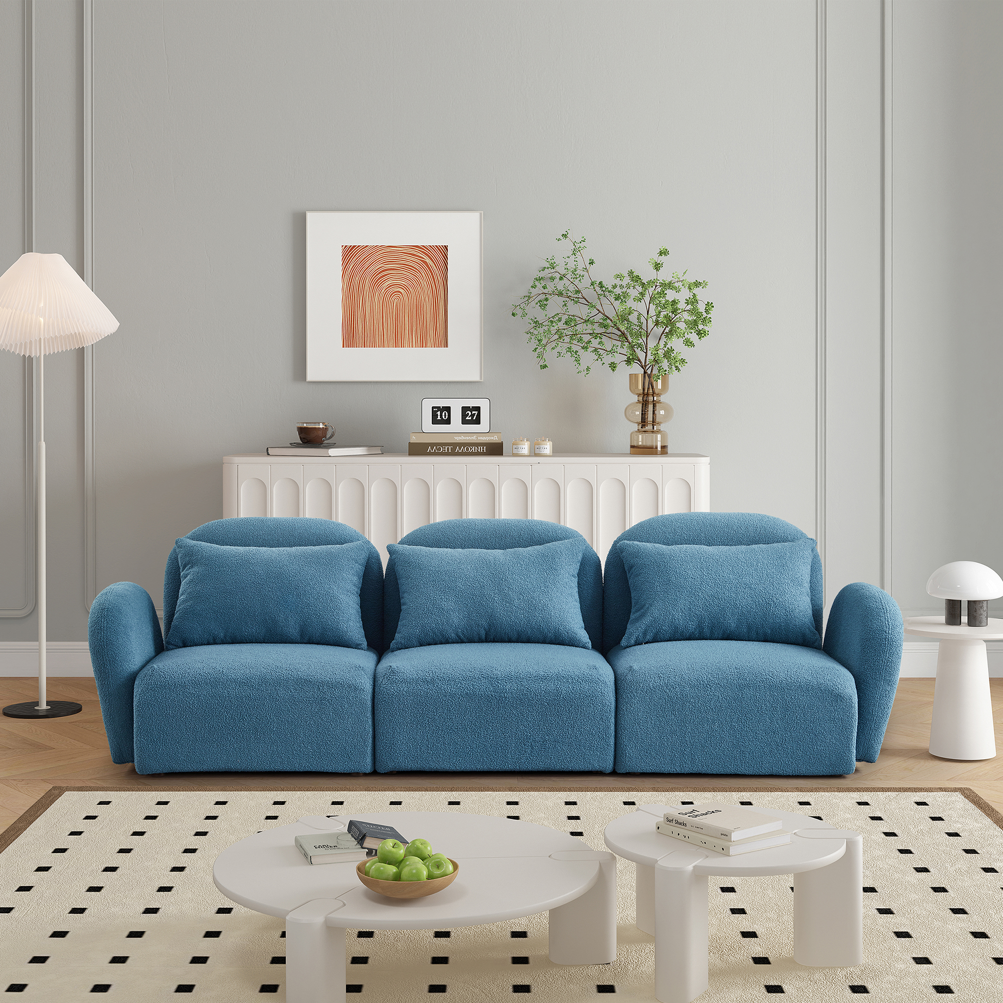 Fulvari Teddy Upholstered Arm Single/ Double-seat/ 3-seated Sofa for ...