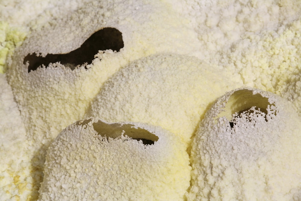 Fumarole deposits in the Dallol geothermal area Danakil Depression Ethiopia Canvas Art - Richard RoscoeStocktrek Images (35 x 23)