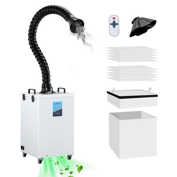 FumeClear FC-2004 Laser Fume Extractor, 247 CFM High Suction, 360W Smoke & Odor Filtration System for 30W70W Laser Engraver, Welding, 3D Printing