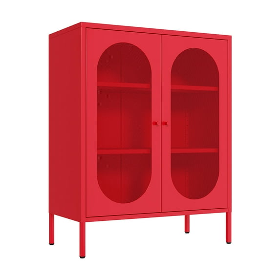 Fumedo Metal Cabinet,Metal Locker Storage Cabinet with 2 Doors and Adjustable Shelves