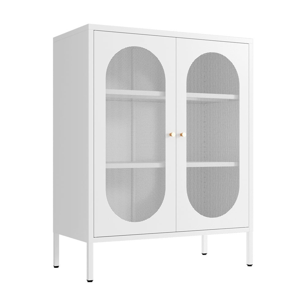 Fumedo Metal Cabinet,Metal Locker Storage Cabinet with 2 Doors and Adjustable Shelves