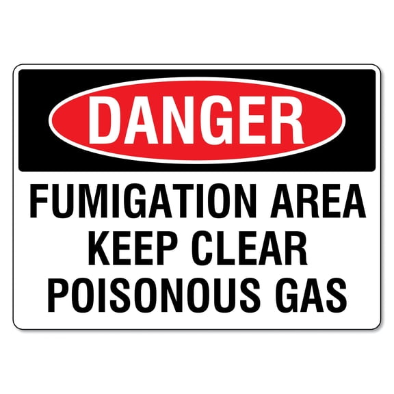 Fumigation Area Keep Clear Sign Warning Signs Metal Tin Sign Caution Danger Safety Security Warning Notice Signs Size: 12 x 16 inch