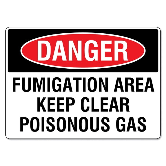 Fumigation Area Keep Clear Sign Warning Signs Metal Tin Sign Caution Danger Safety Security Warning Notice Signs Size: 8 x 12 inch