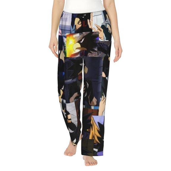 Fumikage Tokoyami Women's Pajama Pants, Ultra-soft Comfortable Casual Lounge Pants, Graphic Printed Sleep Bottoms With Drawstring