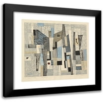 Fumio Kitaoka 13x12 Black Modern Framed Museum Art Print Titled - The Buildings