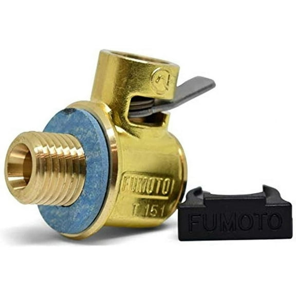 Fumoto F-133: STANDARD VALVE WITH 12MM-1.25 THREADS WITH LEVER CLIP Gold