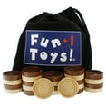 thumbnail image 1 of Fun+1 Toys! Classic Wood Checkers Stackable Pieces - Set of 26 Total Checkers Pieces, 1 of 4